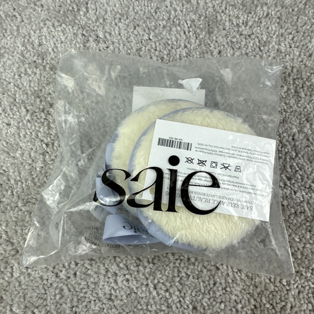 Saie Reusable Beauty Rounds 3 Pack White‎ Lavender Skincare Beauty NIP